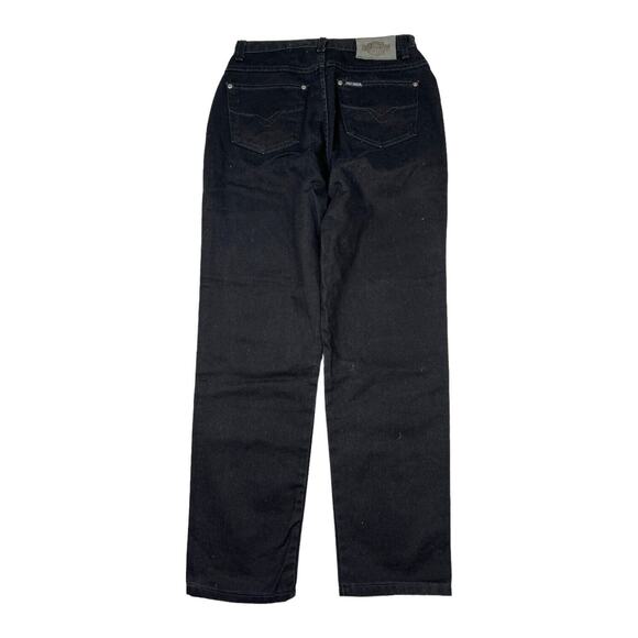 Harley Davidson VTG 90s High Waisted Tapered Mom Jeans Black Womens 10 - Picture 2 of 5